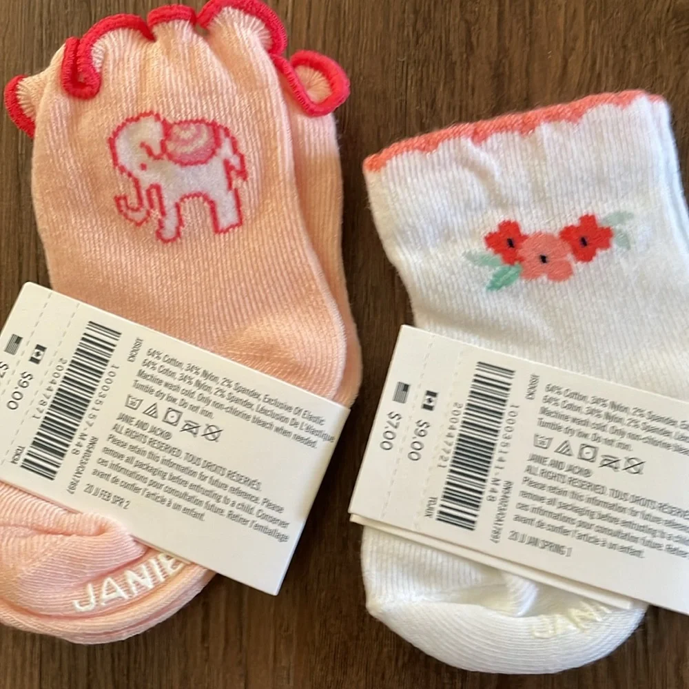 Janie and Jack Baby Socks Size 0-3 months NWT